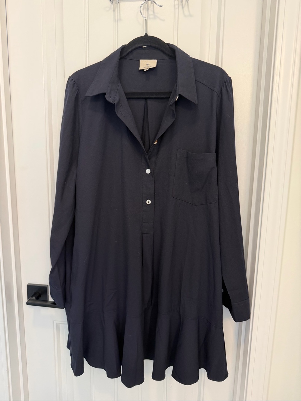 Tuckernuck Navy Crepe Callahan Dress